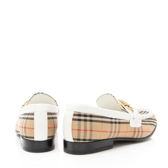 Burberry Nova Check Leather Moorley Loafers - Picture 3 of 7